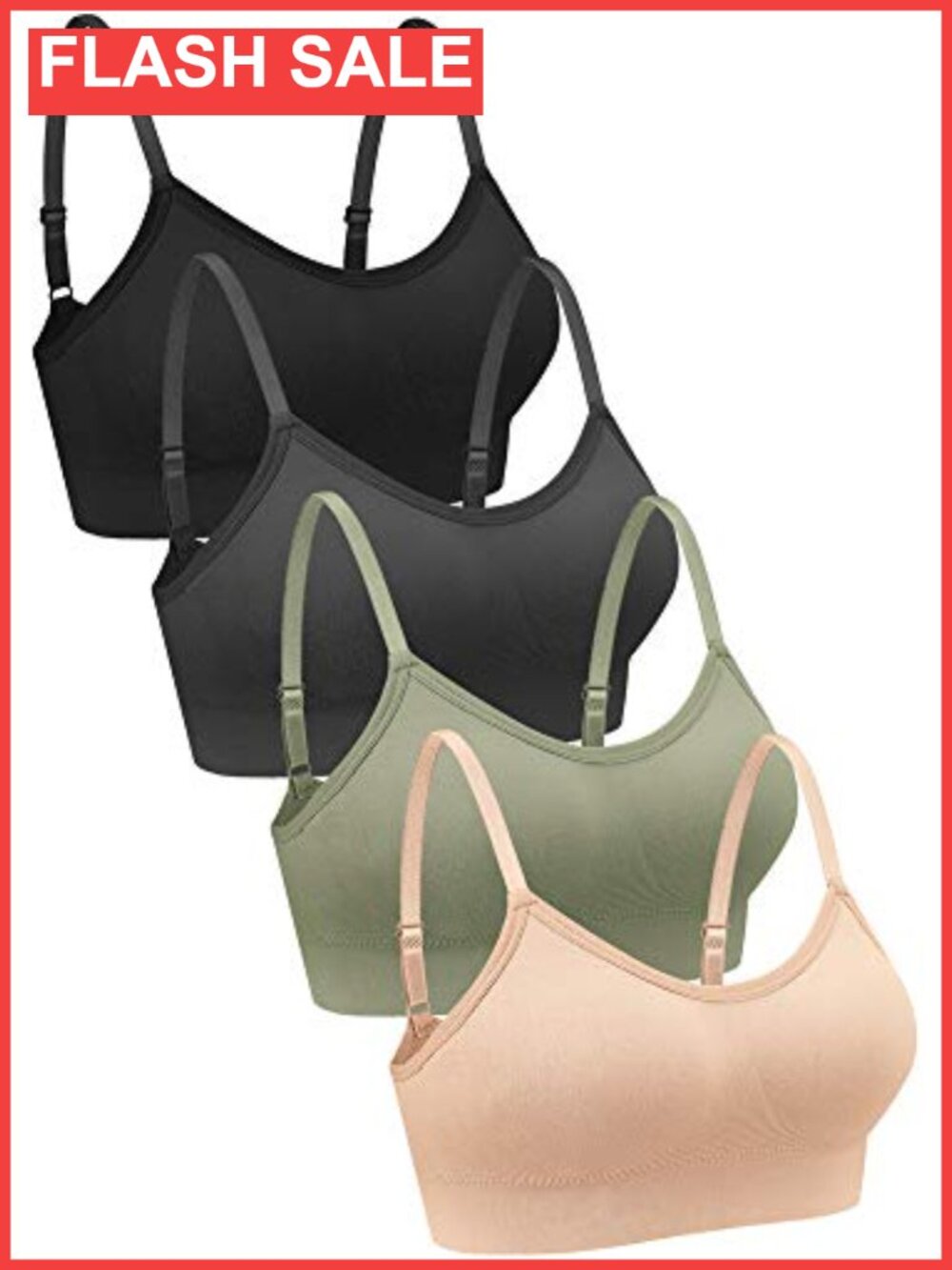 Seamless Wireless Sports Bralettes for Teen Girls Light Support